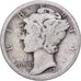 États-Unis, Dime, Mercury, 1918, Denver, Argent, TB, KM:140