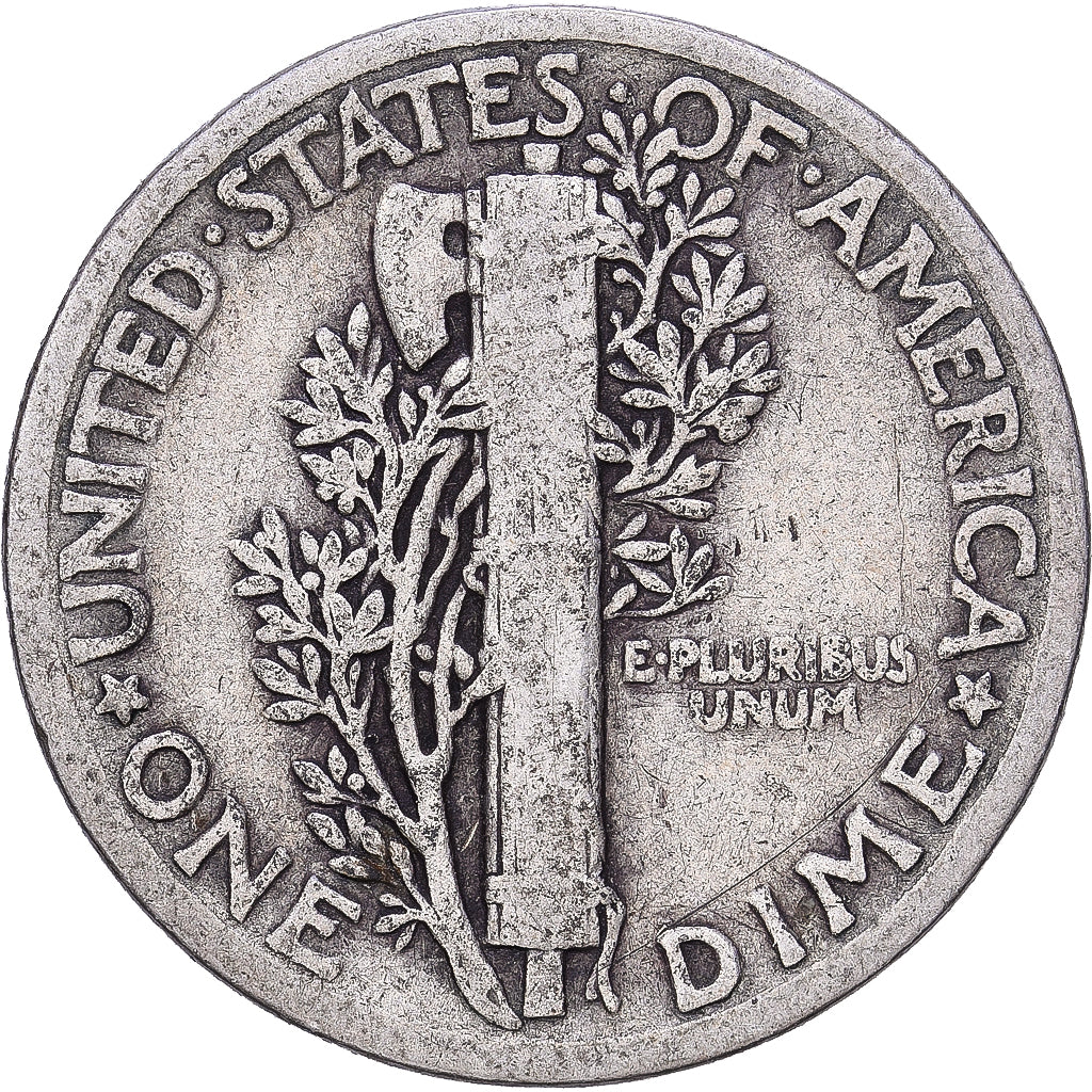 États-Unis, Dime, Mercury, 1926, Philadelphie, Argent, TB+