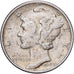 États-Unis, Dime, Mercury Dime, 1942, Philadelphie, Argent, TTB, KM:140