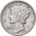 United States, Dime, Mercury Dime, 1942, Philadelphia, Silver, EF(40-45), KM:140