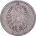 German Empire, 20 Pfennig, 1875, Darmstadt, Silver, VF(20-25)