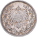 German Empire, 1/2 Mark, 1915, Karlsruhe, Silver, AU(50-53), KM:17