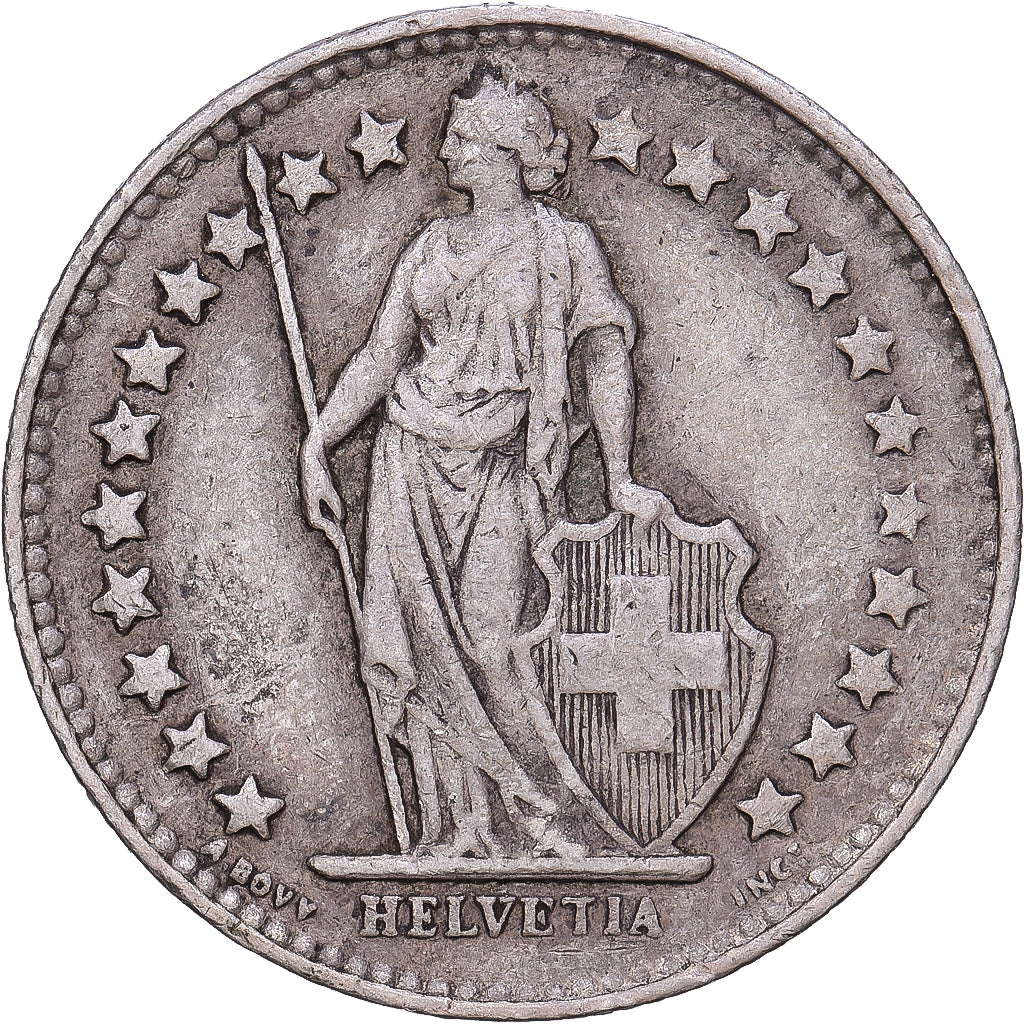 Zwitserland, 1/2 Franc, 1929, Bern, Zilver, ZF, KM:23