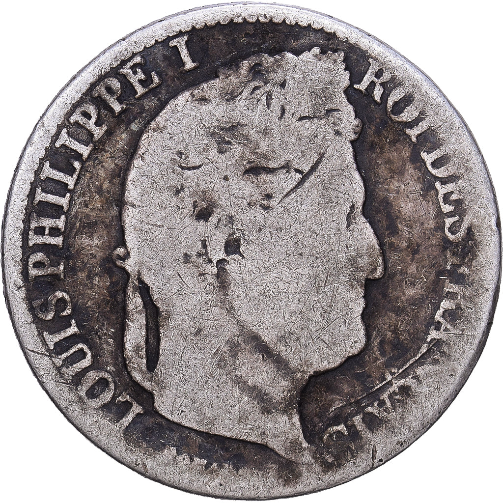 France, 1/2 Franc, Louis-Philippe, 1836, Strasbourg, Argent, B+, KM:741.3
