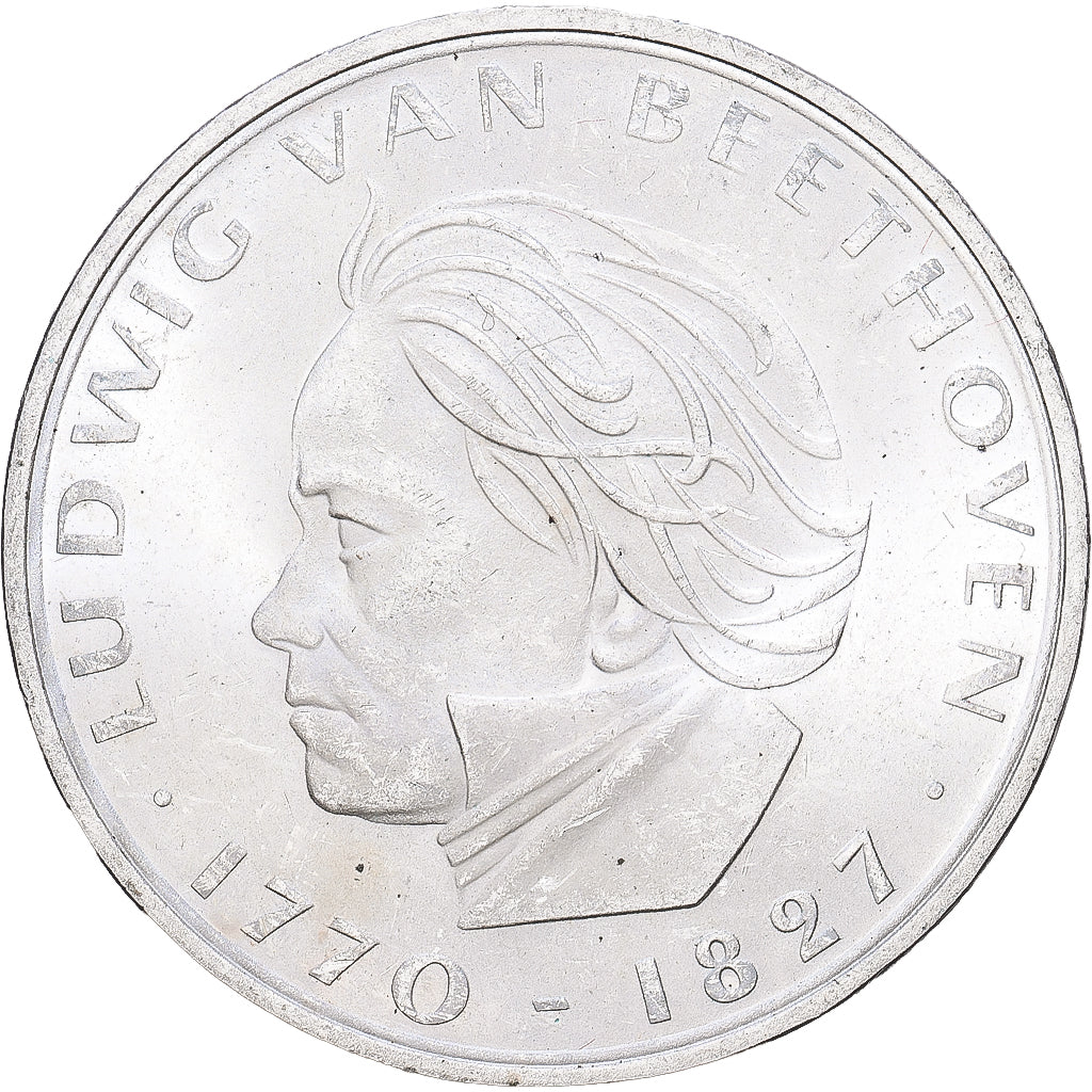 ALEMANIA - REPÚBLICA FEDERAL, 5 Mark, 1970, Stuttgart, Plata, EBC, KM:127