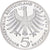 ALEMANIA - REPÚBLICA FEDERAL, 5 Mark, 1975, Karlsruhe, Prueba, Plata, SC+