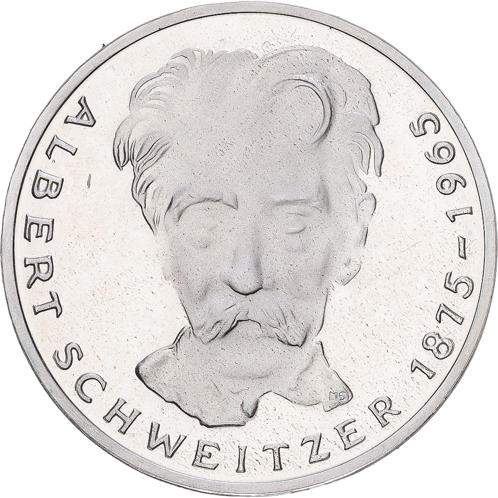 GERMANIA - REPUBBLICA FEDERALE, 5 Mark, 1975, Karlsruhe, FS, Argento, SPL+