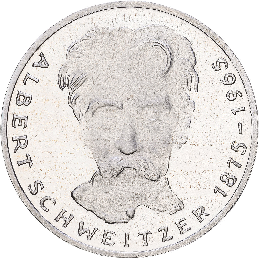 Niemcy - RFN, 5 Mark, 1975, Karlsruhe, Proof, Srebro, MS(64), KM:143
