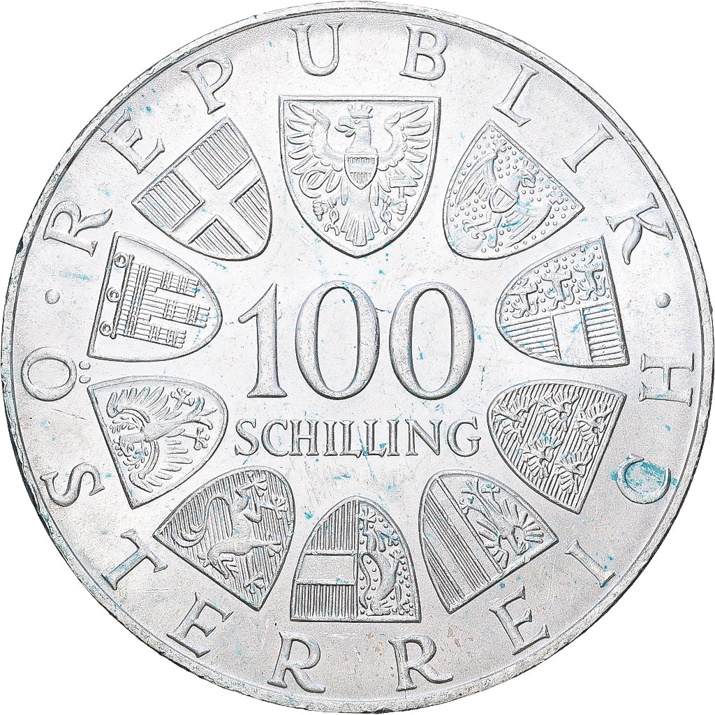 Austria, 100 Schilling, 1976, Prueba, Plata, MBC+, KM:2926