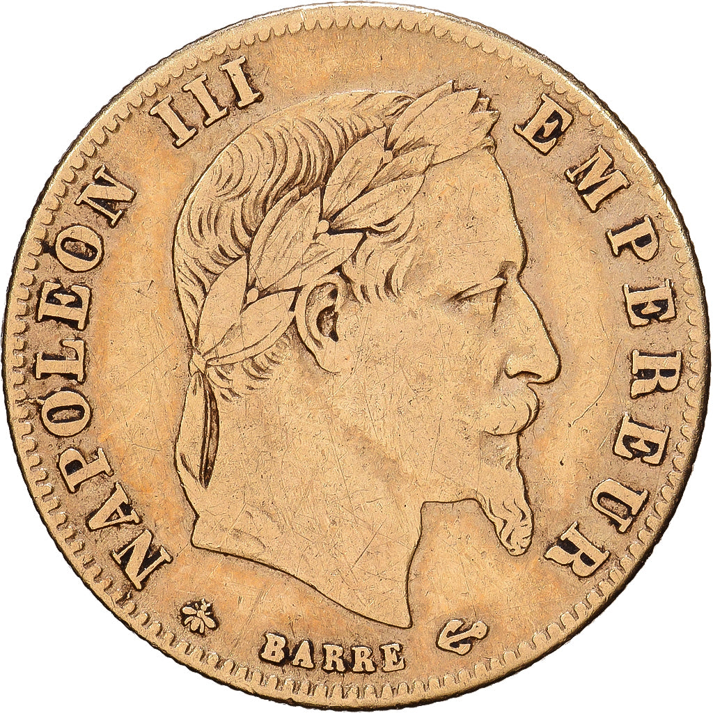 Frankrijk, Napoleon III, 5 Francs, 1863, Paris, Goud, FR+, Gadoury:1002