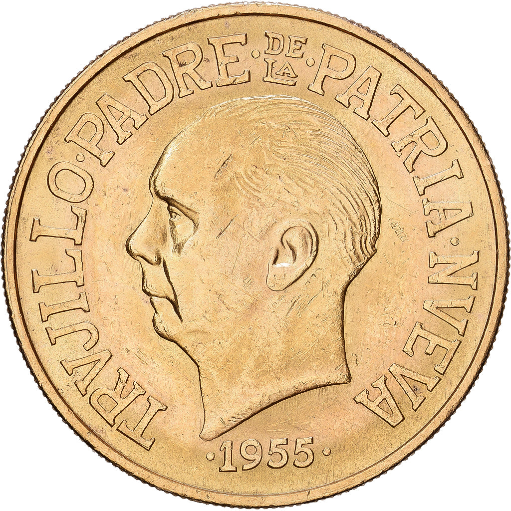 République dominicaine, 30 Pesos, 1955, Or, SUP, KM:24