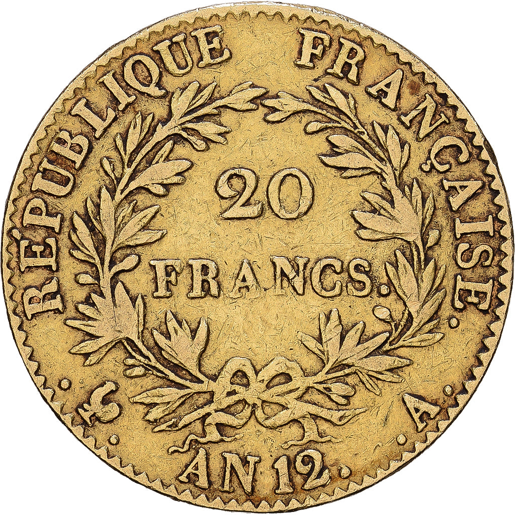 Frankrijk, 20 Francs, Napoléon I, 1804, Paris, Goud, FR+, Gadoury:1020, KM:651