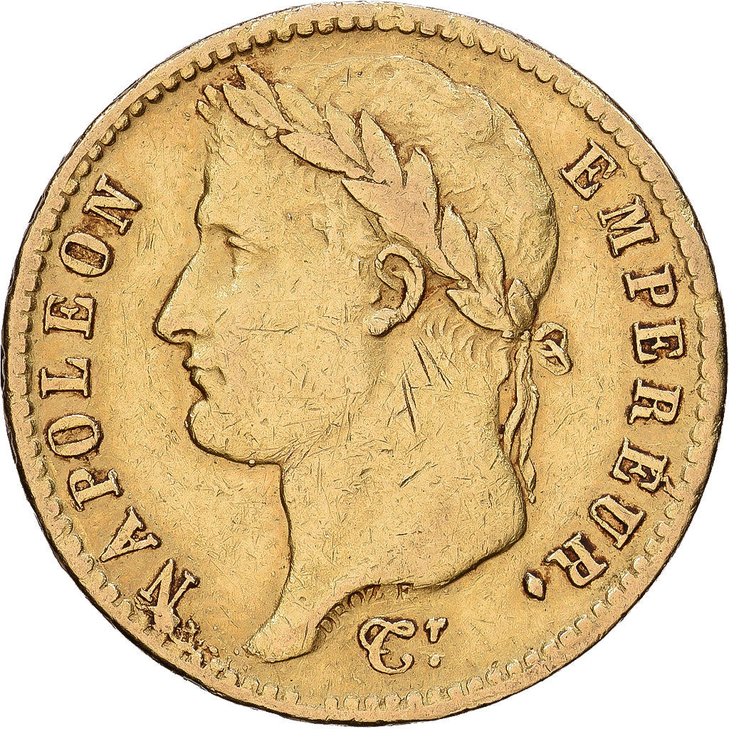 Frankrijk, Napoleon I, 20 Francs, 1812, Paris, Goud, ZF, Gadoury:1025, KM:695.1