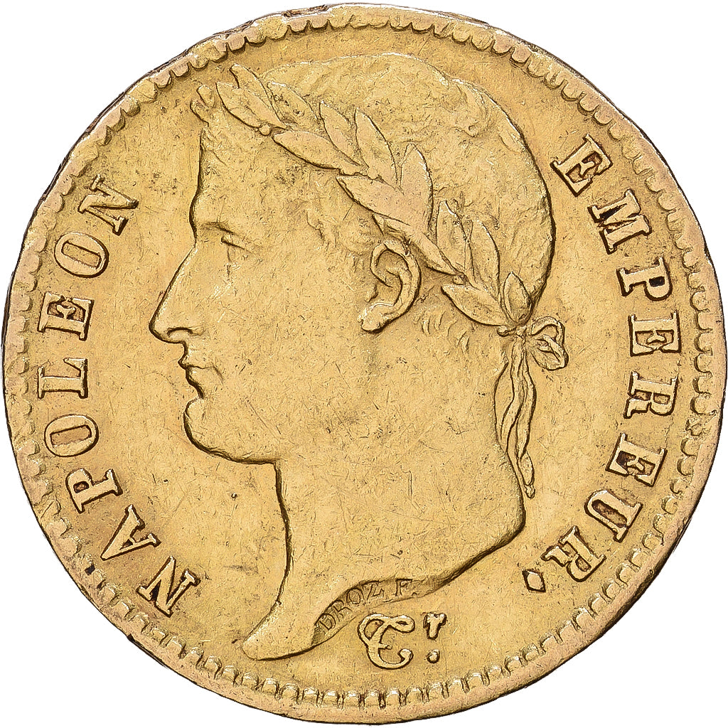 Frankrijk, Napoleon I, 20 Francs, 1812, Paris, Goud, ZF+, Gadoury:1025, KM:695.1