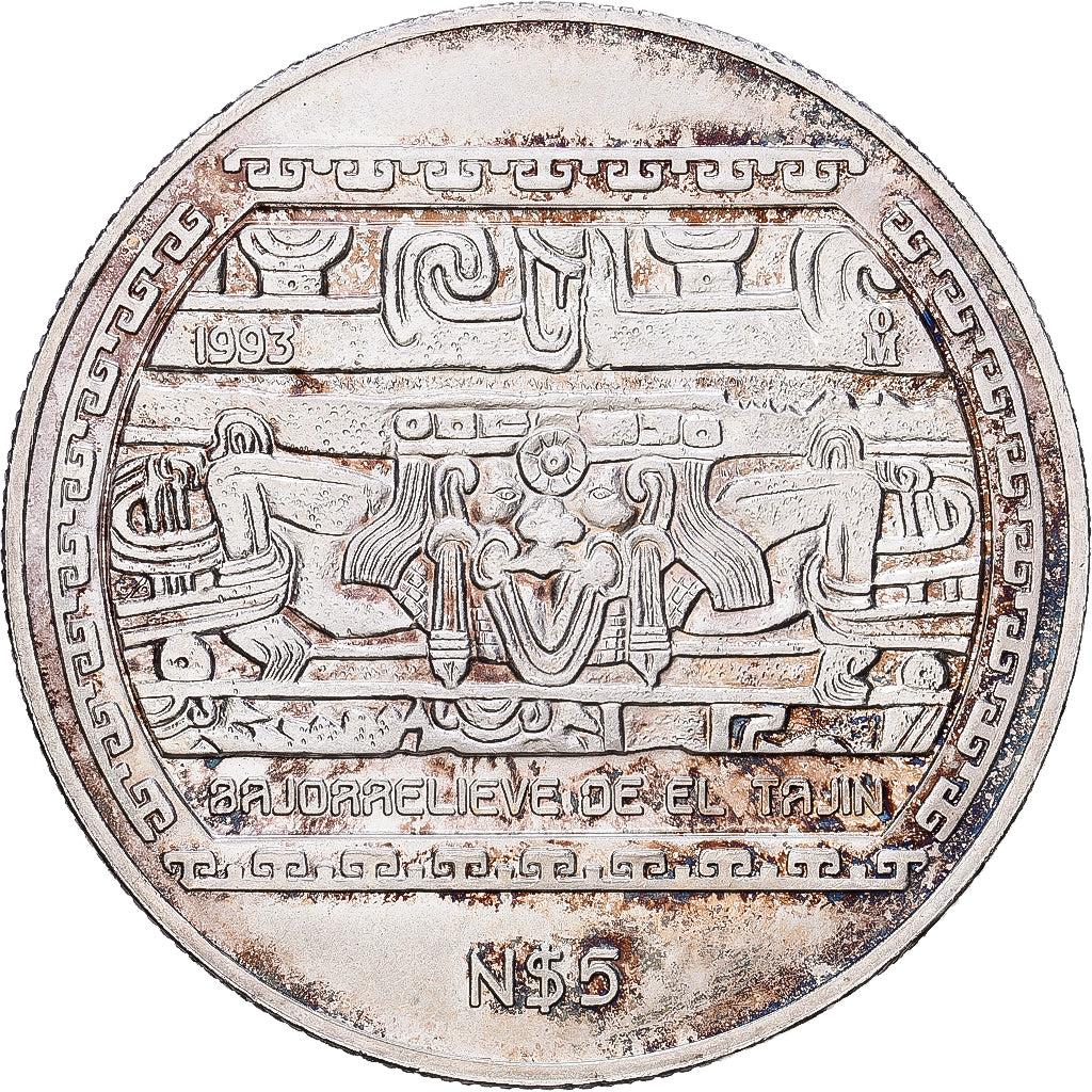 Mexico, Onza, Troy Ounce of Silver, 1993, Mexico City, Silver, MS(63), KM:494.4