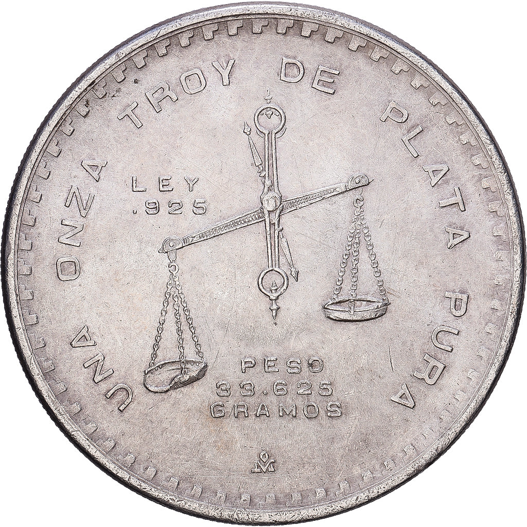 México, Onza, 1980, Mexico City, Plata, EBC, KM:M49b.5