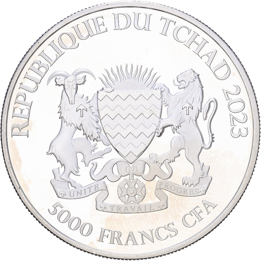 Tchad, 5000 Francs CFA, Europa, 2023, 1 Oz, Argent, FDC, KM:303
