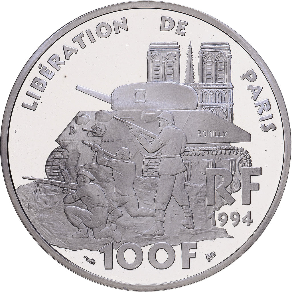 Frankreich, 100 Francs, Libération de Paris, 1994, Paris, Silber, STGL
