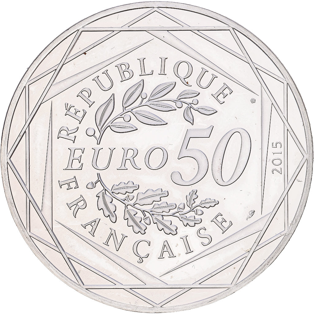 Frankrijk, 50 Euro, Astérix et la paix, 2015, Monnaie de Paris, Zilver, ZF+
