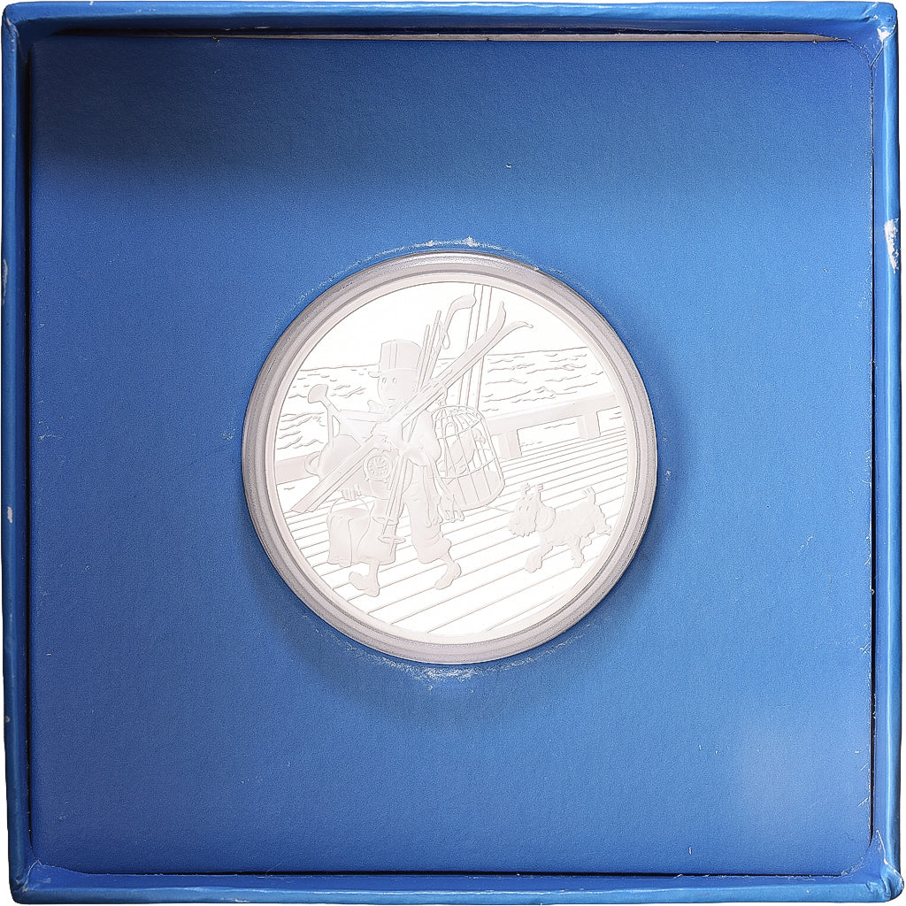 França, medalha, Prata, Monnaie de Paris, Tintin et l'Alph-art, MS(65-70)