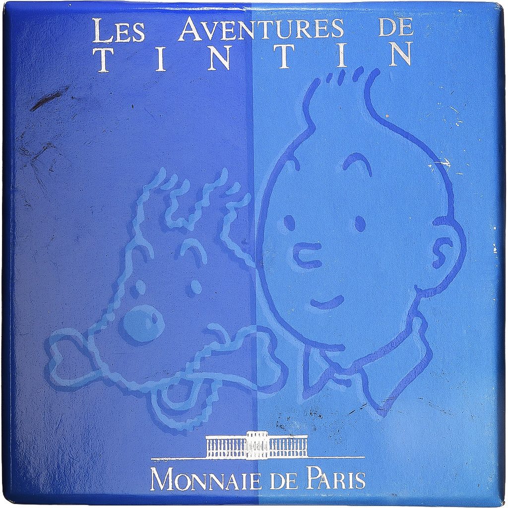 França, medalha, Prata, Monnaie de Paris, Tintin et l'Alph-art, MS(65-70)