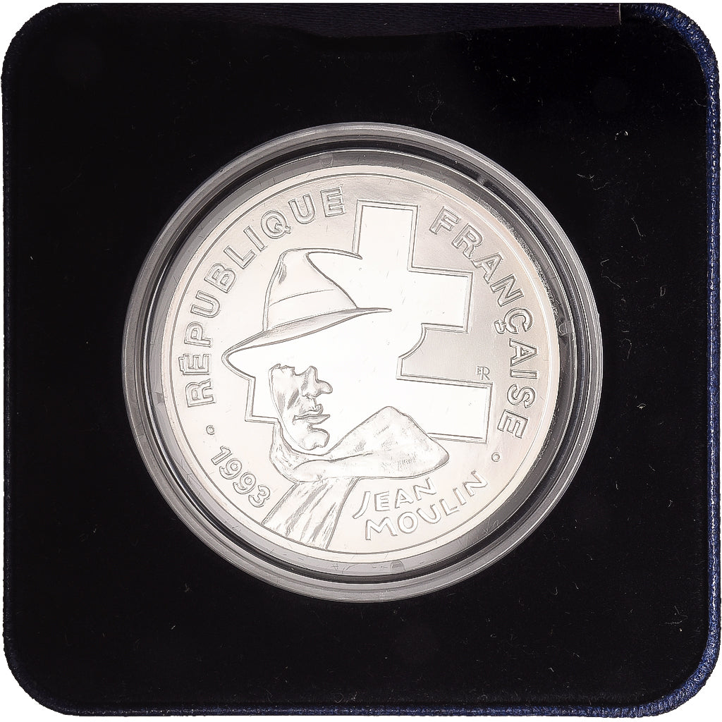 Frankreich, 100 Francs, Jean Moulin, 1993, Paris, Proof / BE, Silber, STGL