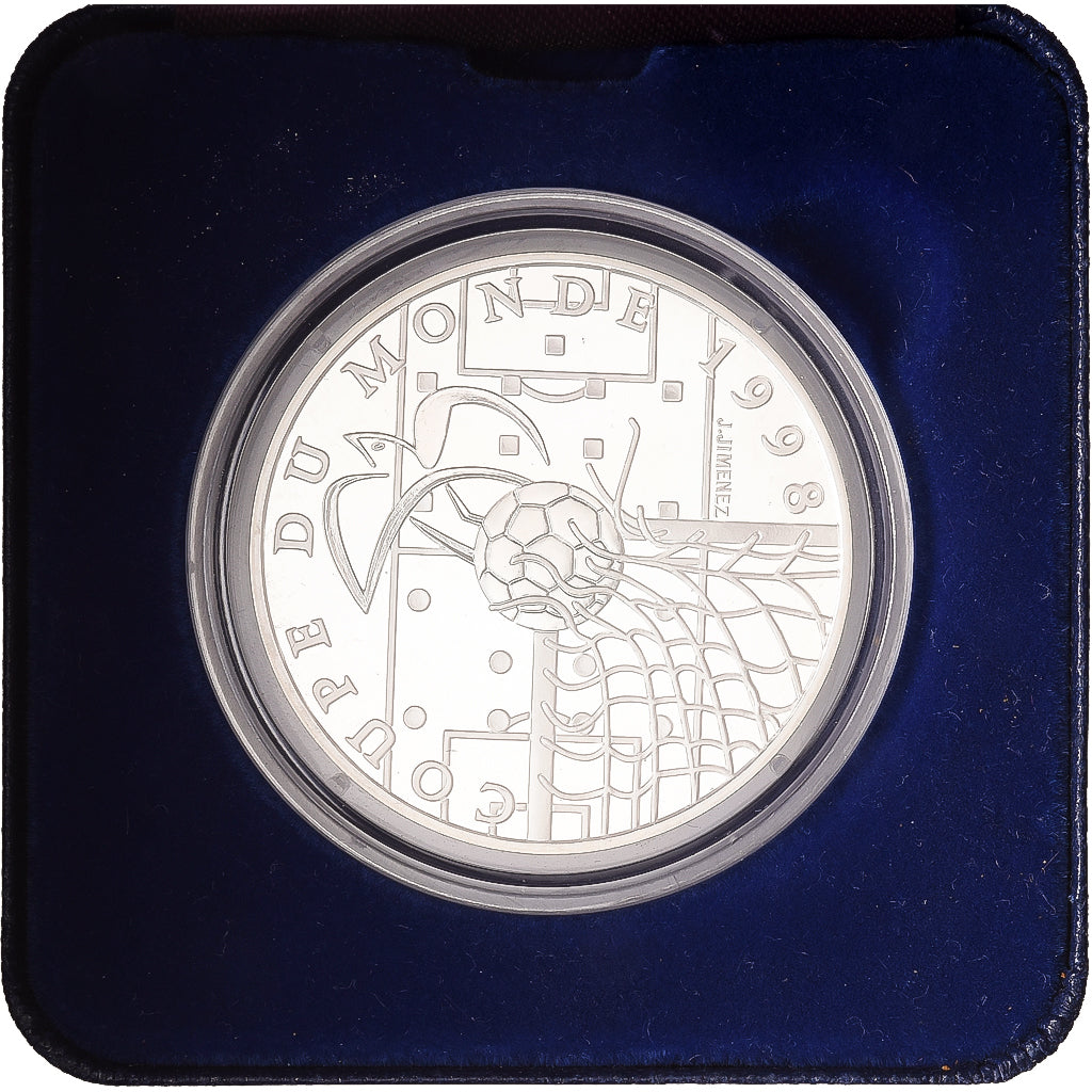 França, 10 Francs, Coupe du Monde 1998, 1996, MDP, Proof, Prata, MS(65-70)