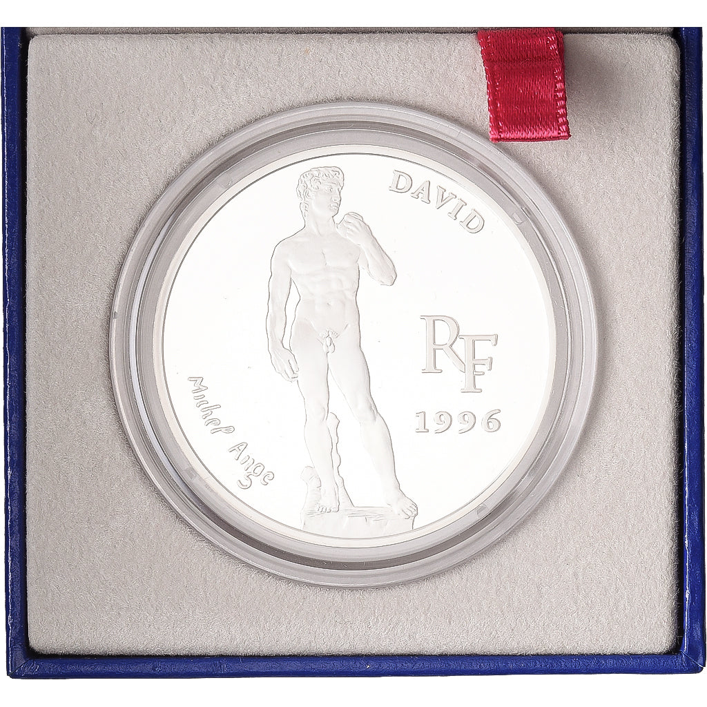 France, 10 Francs / 1 1/2 Euro, David, 1996, Monnaie de Paris, Proof, Silver