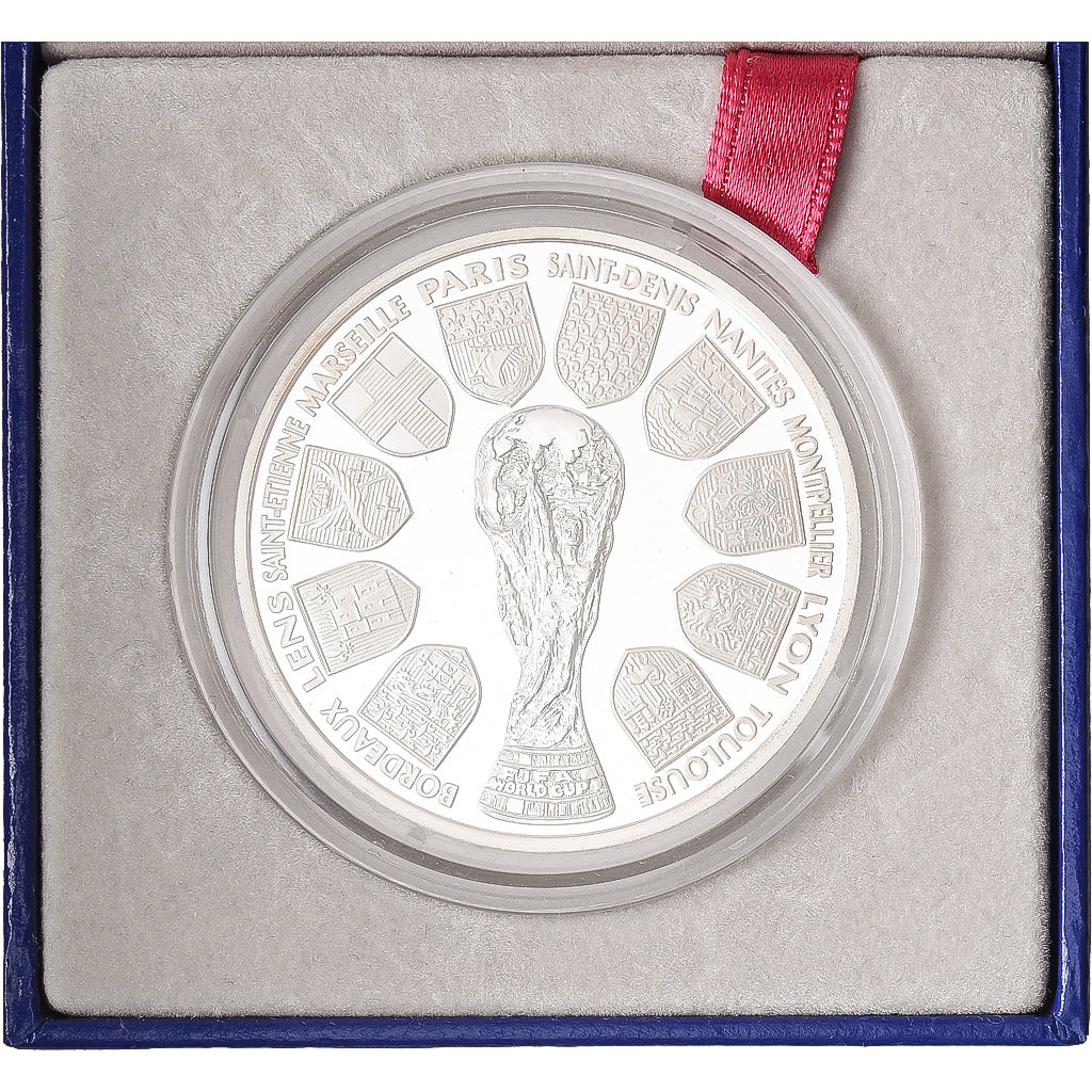 França, 10 Francs, Coupe du Monde 1998, 1998, Paris, BE, Prata, MS(65-70)