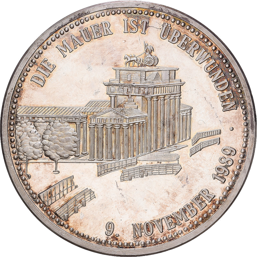 Allemagne, Médaille, 1989, Argent, SUP+, Chute du mur de Berlin