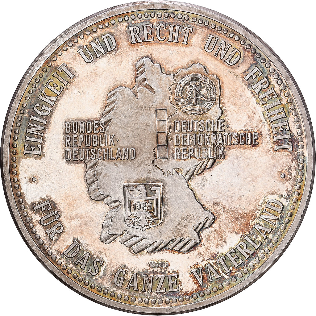 Allemagne, Médaille, 1989, Argent, SUP+, Chute du mur de Berlin