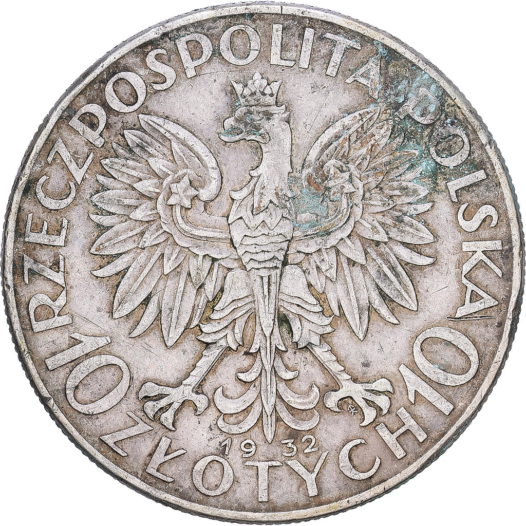 Pologne, 10 Zlotych, 1932, Warsaw, Argent, TB+, KM:22