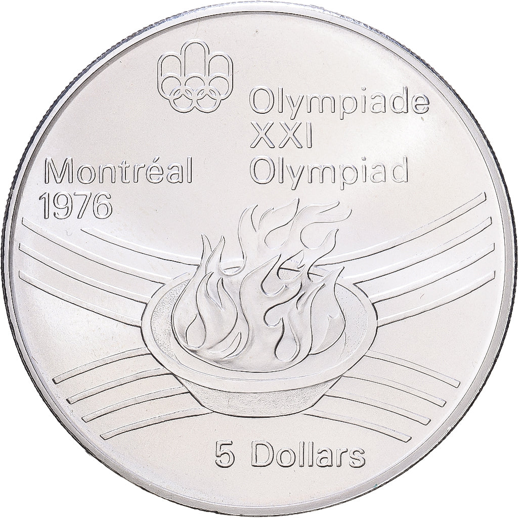 Canada, Élisabeth II, 5 Dollars, 1976, Royal Canadian Mint, Argent, FDC, KM:109