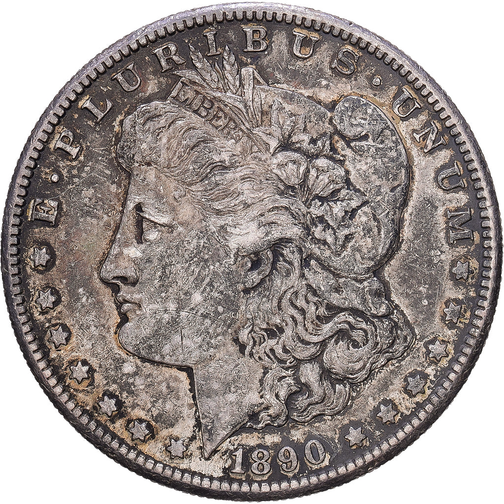 Stati Uniti, Dollar, Morgan Dollar, 1890, San Francisco, Argento, BB+, KM:110