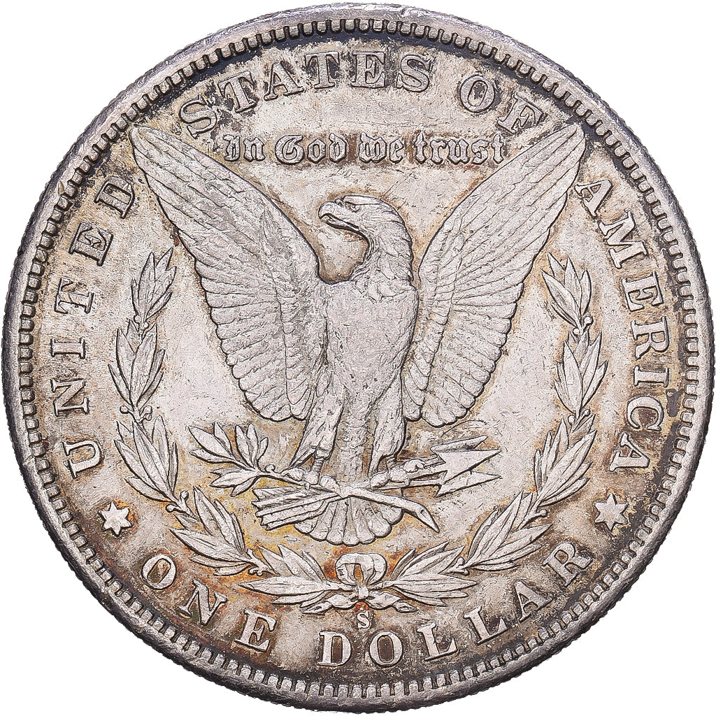 Stati Uniti, Dollar, Morgan Dollar, 1890, San Francisco, Argento, BB+, KM:110