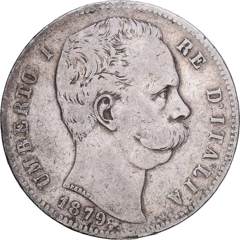 Italy, Umberto I, 5 Lire, 1879, Rome, Silver, VF(30-35), KM:20