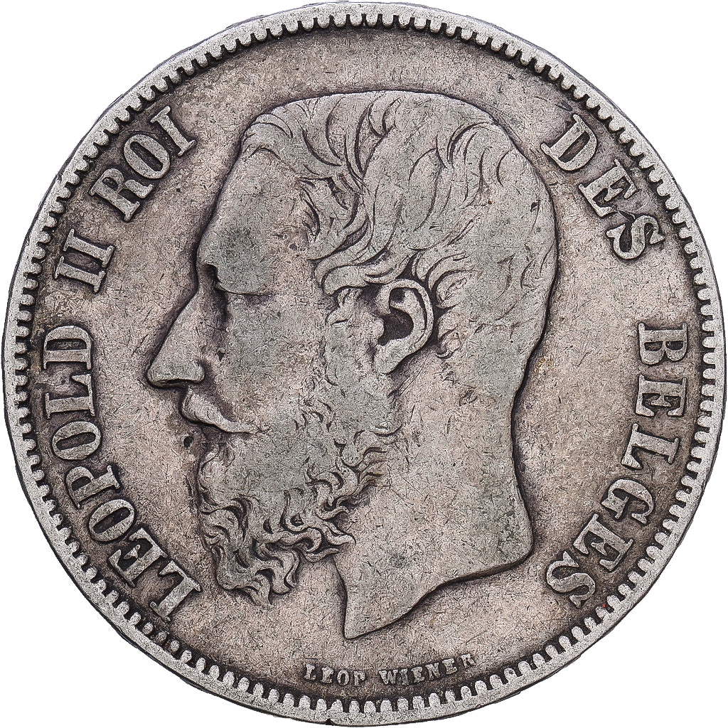 Belgique, Leopold II, 5 Francs, 5 Frank, 1868, Bruxelles, Argent, TB+, KM:24