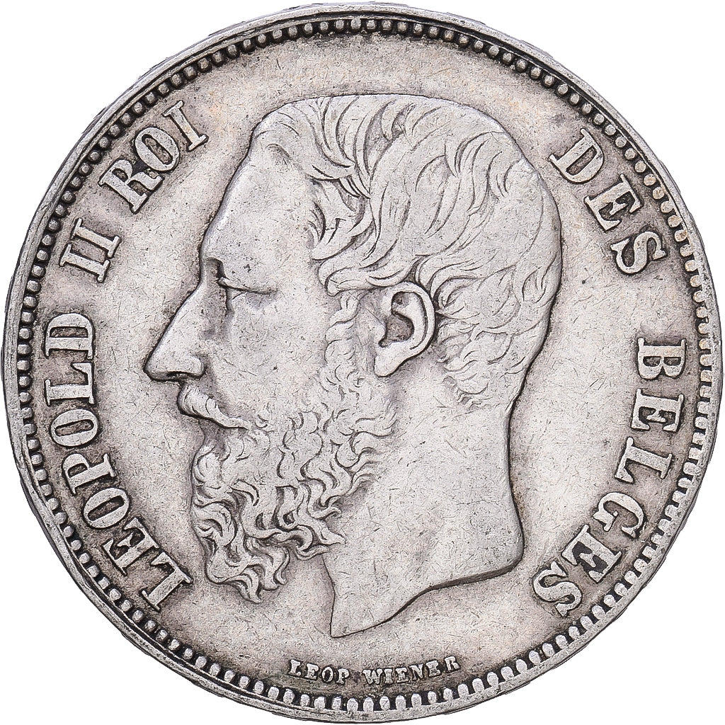 Belgique, Leopold II, 5 Francs, 5 Frank, 1868, Bruxelles, Argent, TTB, KM:24