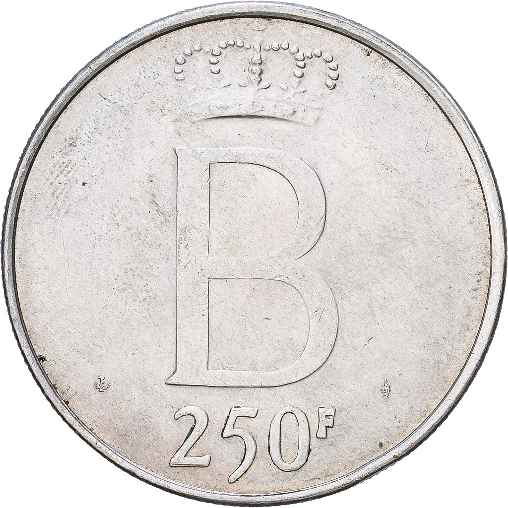 Bélgica, 250 Francs, 250 Frank, 1976, Brussels, Prata, EF(40-45), KM:157.1