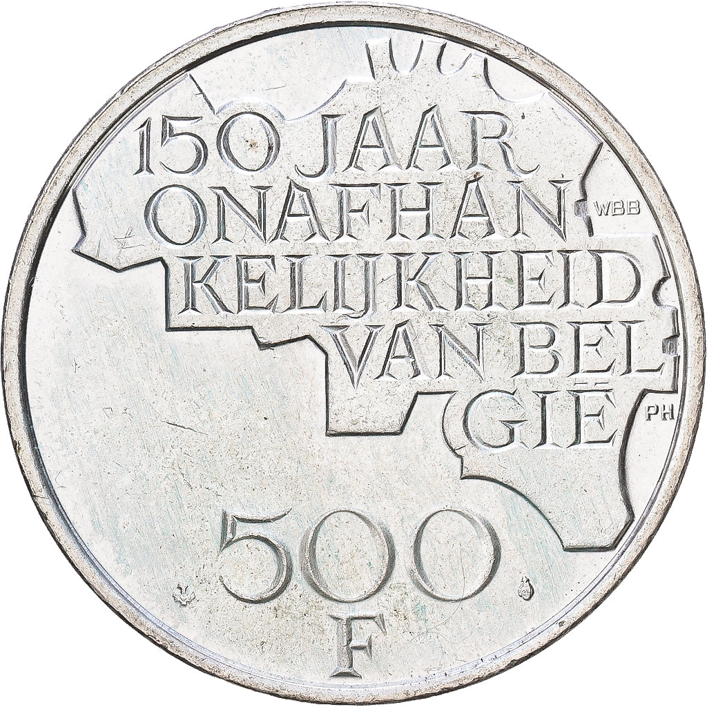 Belgique, Baudouin I, 500 Francs, Independence, 1980, Bruxelles, Silver Clad