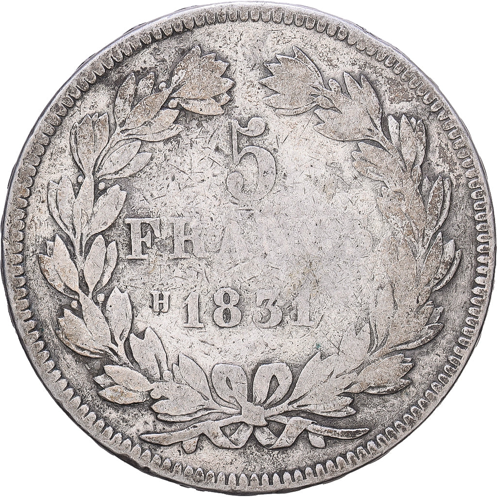 Monnaie, France, Louis-Philippe, 5 Francs, 1831, La Rochelle, TB, Argent