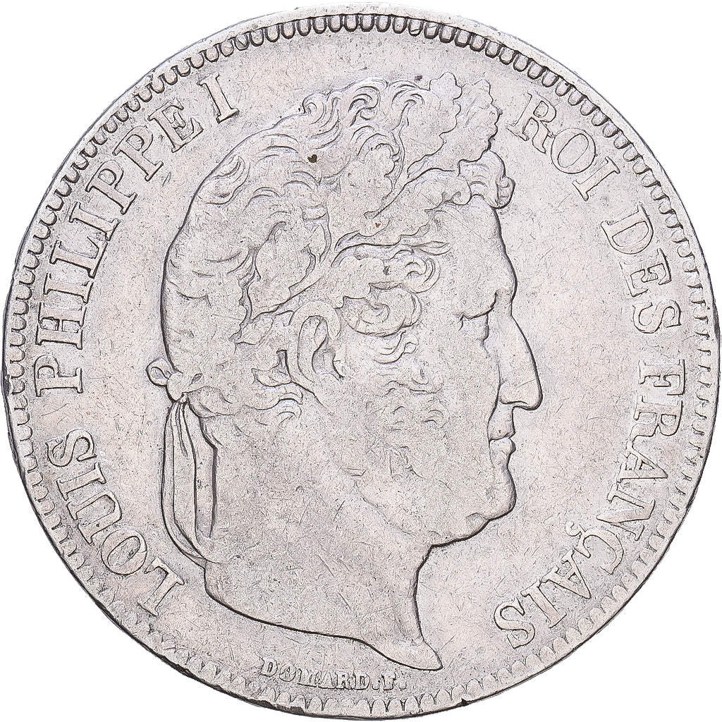 Francia, 5 Francs, Louis-Philippe, 1834, Paris, Plata, BC+, Gadoury:678