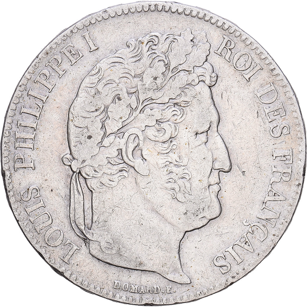 Coin, France, Louis-Philippe, 5 Francs, 1838, Lille, VF(30-35), Silver