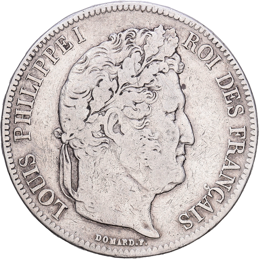 Monnaie, France, Louis-Philippe, 5 Francs, 1832, Toulouse, TB, Argent