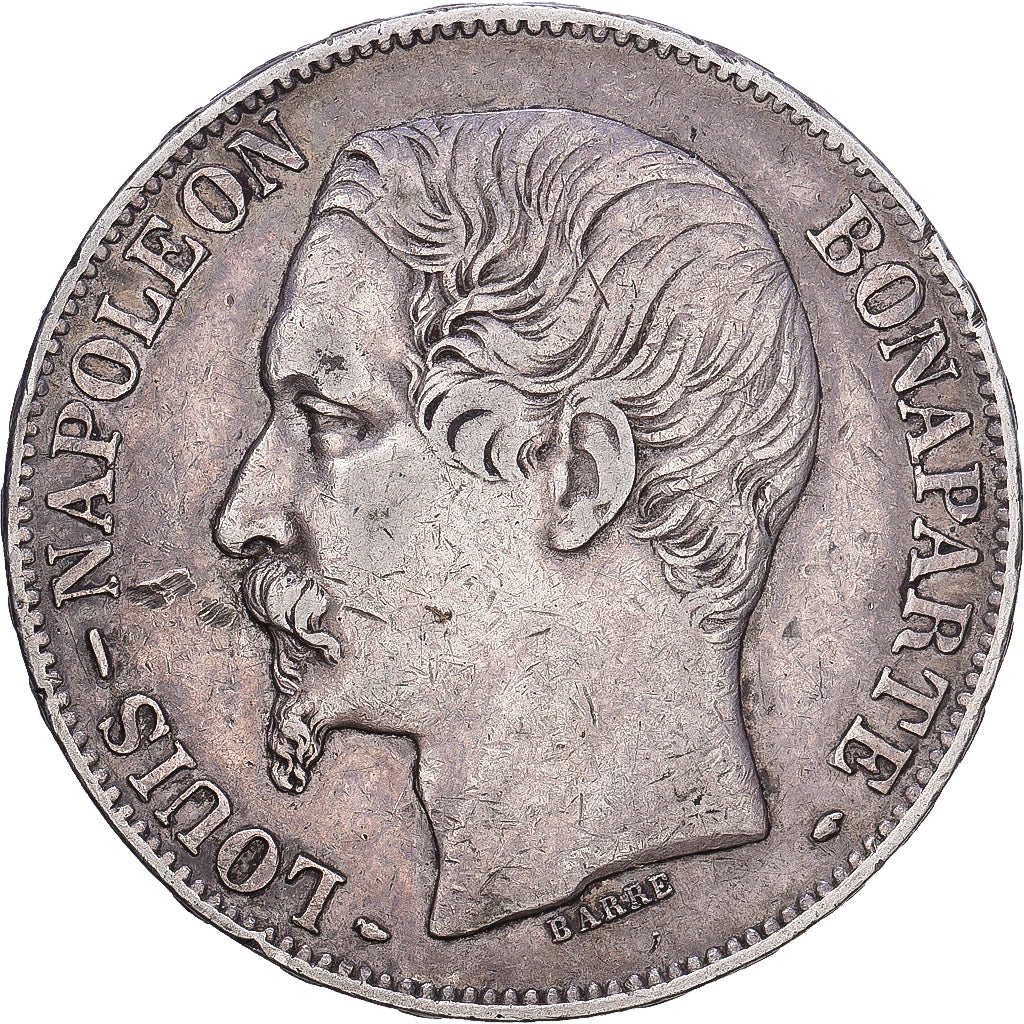 France, 5 Francs, Napoléon III, 1852, Paris, Silver, VF(30-35), Gadoury:726