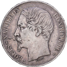 France, 5 Francs, Napoléon III, 1852, Paris, Silver, VF(30-35), Gadoury:726