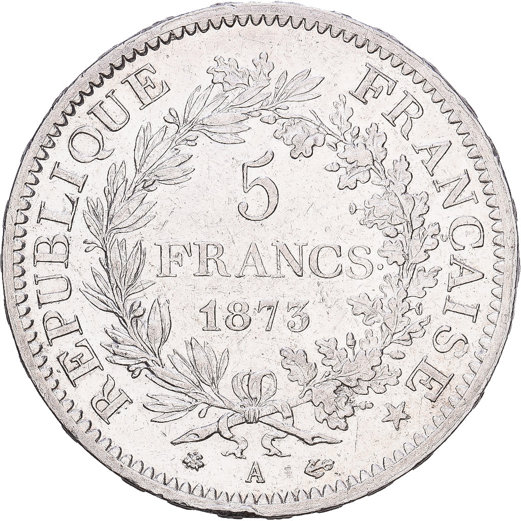 France, 5 Francs, Hercule, 1873, Paris, Argent, SUP, Gadoury:745a, KM:820.2