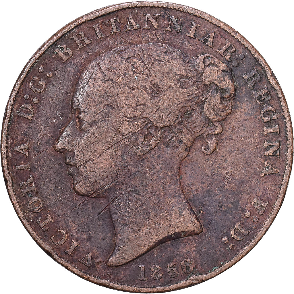 Jersey, Victoria, 1/13 Shilling, 1858, Copper, VF(20-25), KM:3