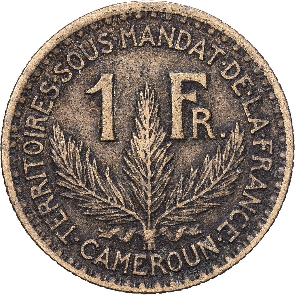 Camerun, Franc, 1925, Paris, Alluminio-bronzo, MB+, Lecompte:7, KM:2