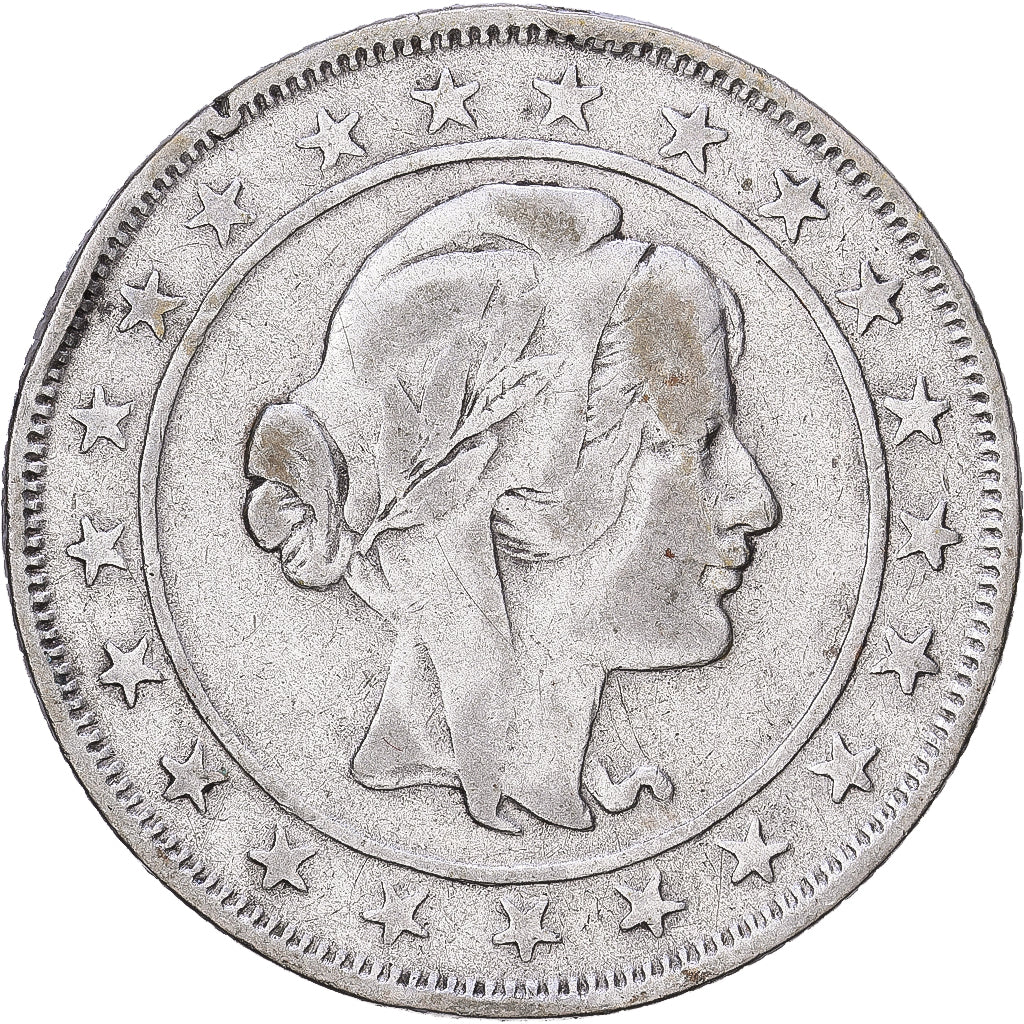 Brasil, 2000 Reis, 1924, Plata, BC+, KM:526